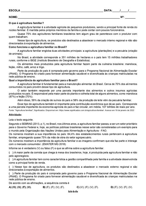 Agricultura Familiar Repertório 3