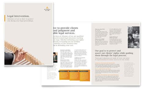 Legal Advocacy Brochure Template Design