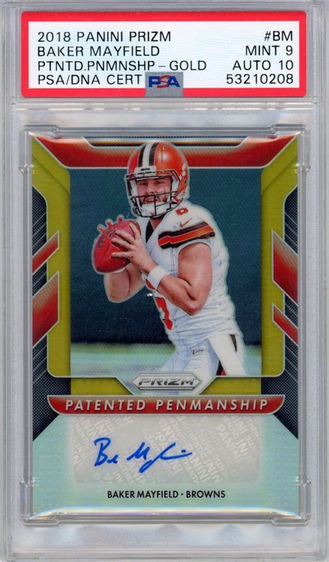 Baker Mayfield Autographed Signed 2018 Panini Prizm Rookie Auto Gold Rc