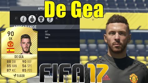 FIFA 17 De Gea Virtual Pro Look A Like Tutorial With Stats