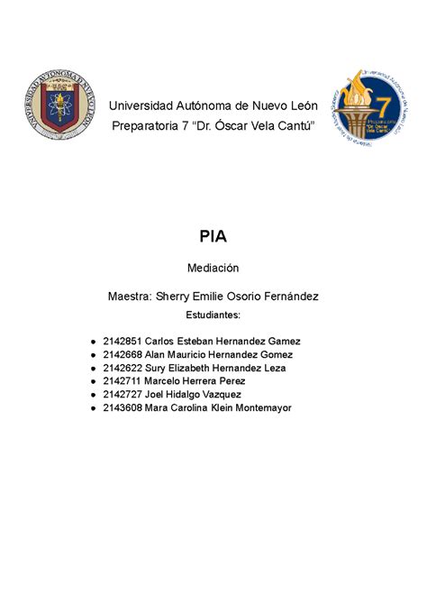 Equipo Pia Pia Universidad Aut Noma De Nuevo Le N