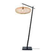 CANGO Lampadaire Bambou Ø60cm H176cm Noir et Naturel Good Mojo