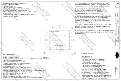 24x24 Pole Barn Construction Plans - Etsy