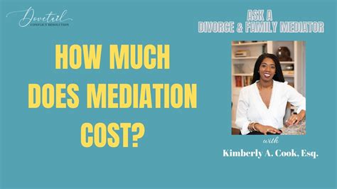 How Much Does Divorce Mediation Cost Youtube