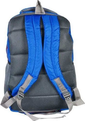 Blue Polyester Laptop Backpacks Number Of Compartments 3 Compartments