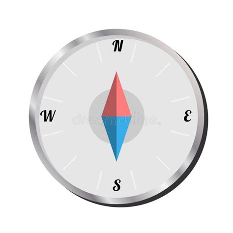 Compass White Background Vector Illustration Stock Vector