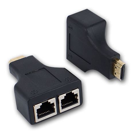 Extensor Hdmi Metros Via Cabo De Rede Rj Cat Sustenta Led