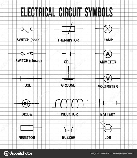 Symboles De Circuits électriques Stock Vector By ©roxanabalint 126557436