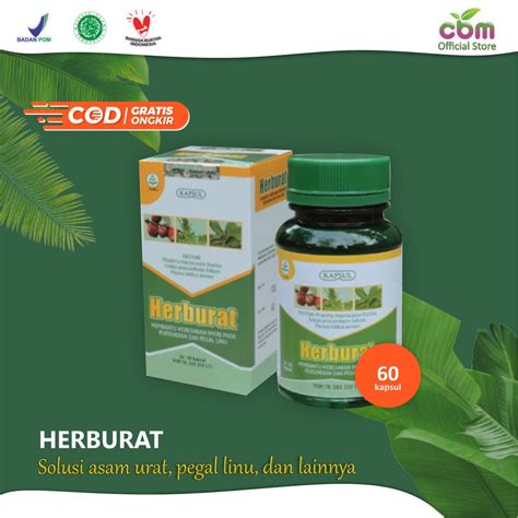 Jual Herbal Asam Urat Rematik Pegal Linu Herburat Original Kapsul