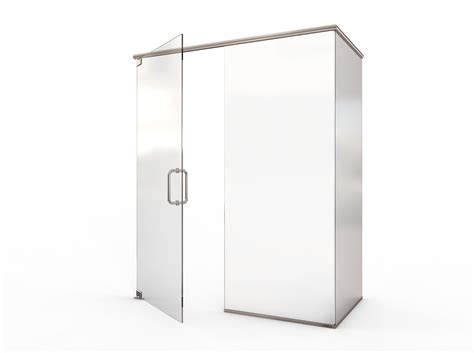 Celesta Frameless 3 8 Inch Glass Swing Door Inline Panel And Return Panel Shower Door Basco