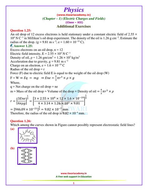 Ncert Solutions For Class Physics Chapter