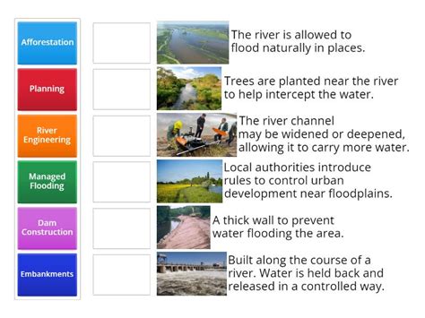 Flood Prevention Strategies - Match up