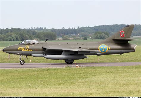 Swedish Air Force Flygvapnet Hawker Hunter F58A Military Jets