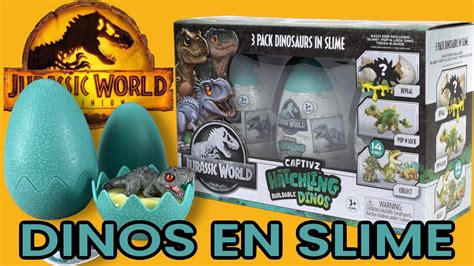 Huevos De Dinosaurios Reci N Nacidos Con Slime Jurassic World Youtube