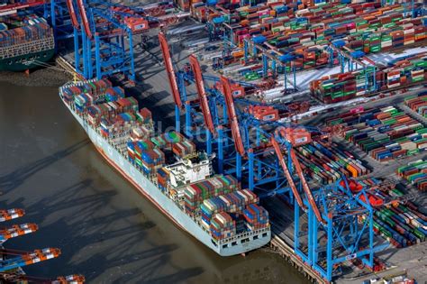 Hamburg Aus Der Vogelperspektive Hhla Logistics Container Terminal