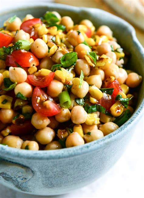 Summer Chickpea Salad With Honey Garlic Lime Vinaigrette How Sweet It Is