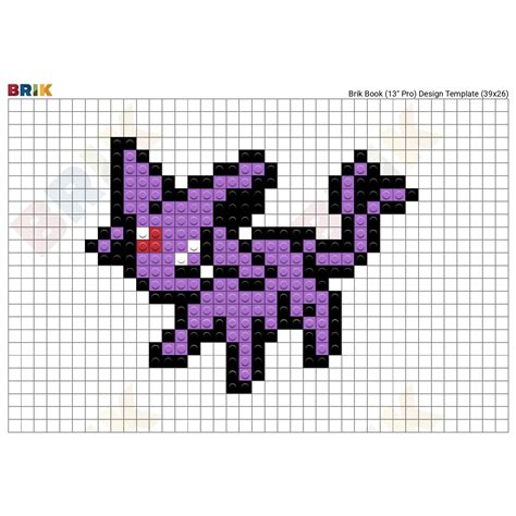 Espeon Pixel Art Grid