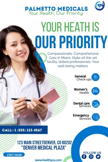 Medical Clinic Poster Template Postermywall