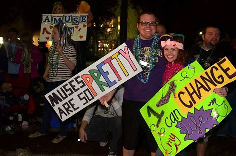 Signs at Krewe of Muses 2012 Parade | Mardi gras, Mardi gras parade, Krewe