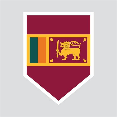 Premium Vector Sri Lanka Flag In Shield Shape Frame