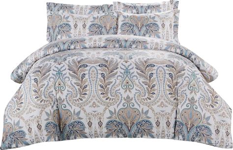 Paisley Pattern Duvet Cover Set Queen Blue Amazon Ca Home Kitchen