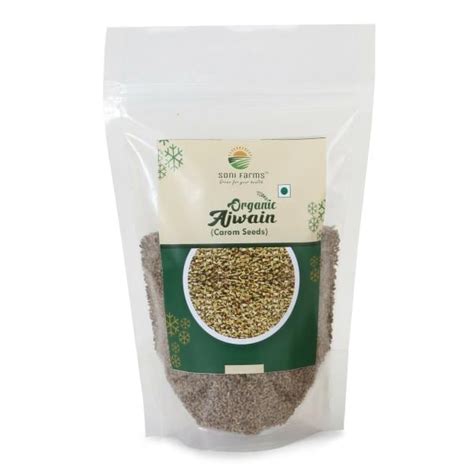 SONI FARMS Organic Ajwain Whole Carom Seeds Bishop S Weed 500 Gm