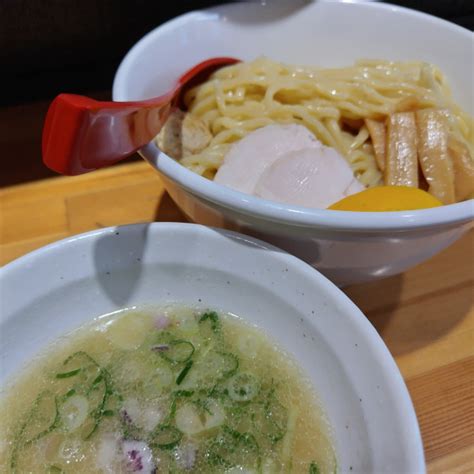 『鶏白湯つけ麺塩 中 1030円』らぁ麺 ちり葉のレビュー ラーメンデータベース