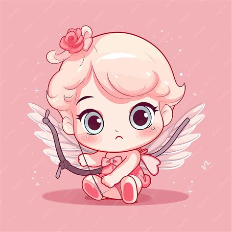 premium vector  cute small baby cupid kawaii adorable
