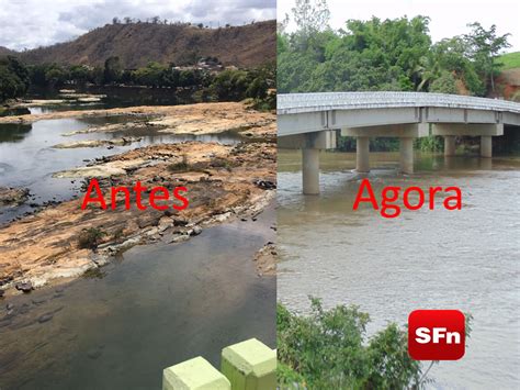 Ap S Meses De Seca Rio Pomba Sobe E Atinge N Vel Normal Em P Dua Sf