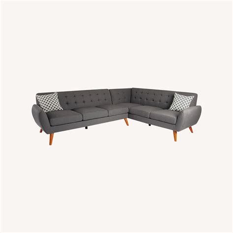 Large Gray Sofa with Chaise - AptDeco