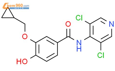 3 环丙基甲氧基 n 3 5 二氯吡啶 4 基 4 羟基苯甲酰胺CAS号475271 62 6 960化工网
