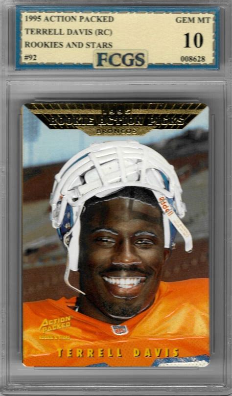 Action Packed Terrell Davis Rc Graded Fcgs Gem Mint Ebay