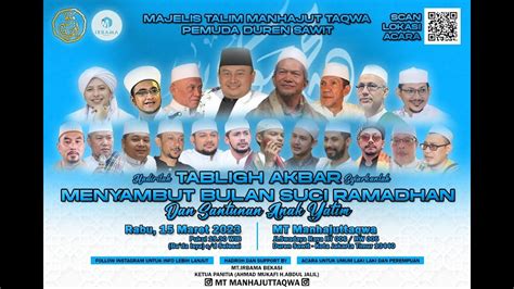 TABLIGH AKBAR MENYAMBUT BULAN RAMADHAN DAN SANTUNAN ANAK YATIM MAJELIS