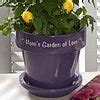 Personalized Purple Ceramic Flower Pot