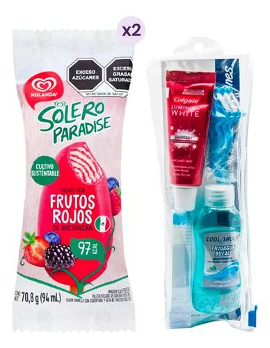 Combo Solero Paradise Frutos Rojos Kit Dental Viajero Meses Sin