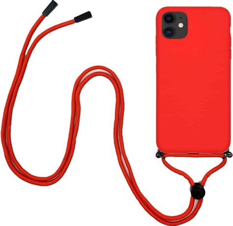 Fonu Siliconen Backcase Hoesje Met Koord Iphone Rood Bol