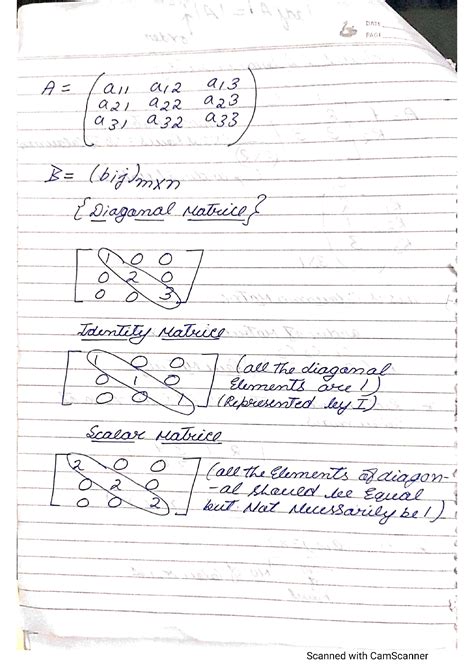 Solution Matrices Determinant Complete Notes Studypool