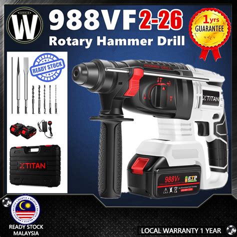 Warrior`🧤988vf 26mm Rotary Hammer Drill 3 Mode Brushless Professional