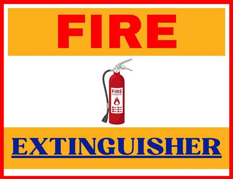 Free Printable Fire Extinguisher Signs Templates Pdf Word