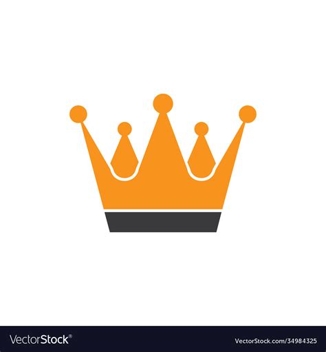 Simple geometric crown symbol Royalty Free Vector Image