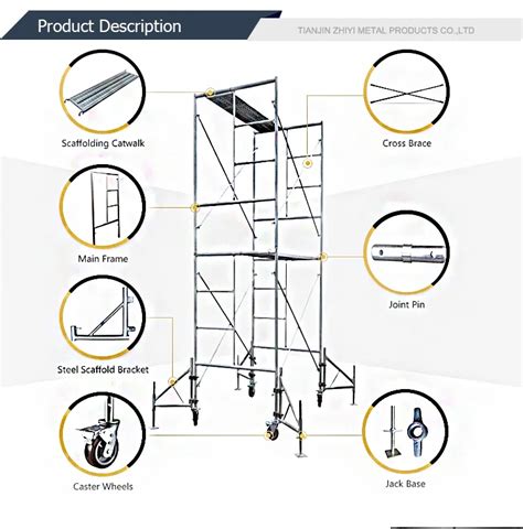 Construction Steel H Frame Scaffold Set Scaffold Frame Ladders