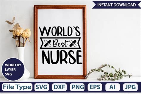 Worlds Best Nurse Svg Cut File Graphic By Graphicpicker · Creative Fabrica