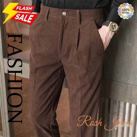 Baggy Pants Korean Loose Fit Pants Men Corduroy Pants For Men Korean