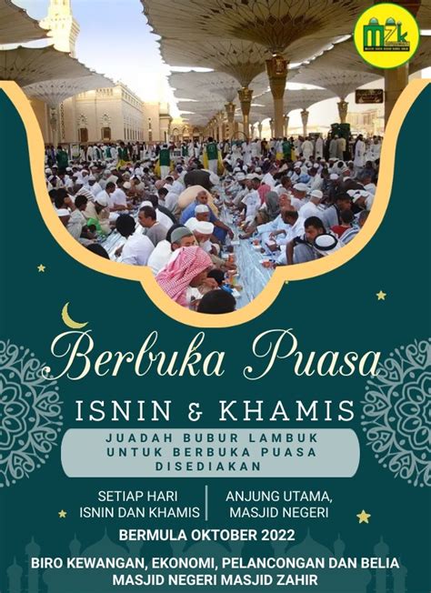 Program Perbetulkan Bacaan Quran Buka Puasa Sunat Di Masjid Zahir