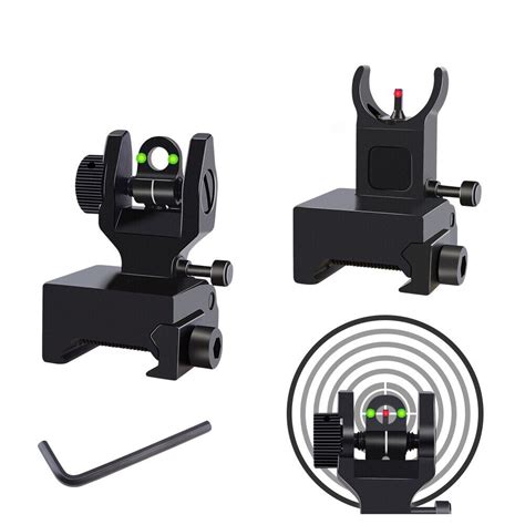 Fiber Optic Iron Sights Flip Up Iron Sights Front And Rear Sight For