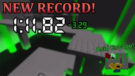 Acid Escape Panic Speedrun 1 11 82 Roblox UPDATED YouTube