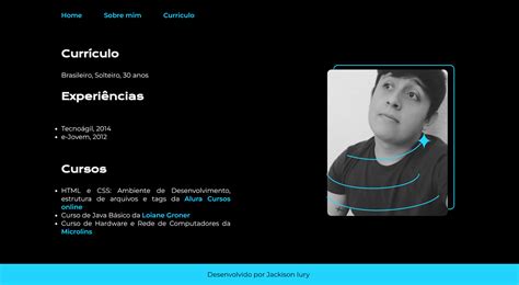 Projeto Desafio Da P Gina Curr Culo Html E Css Cabe Alho Footer E