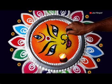 Easy and attractive rangoli design for festivals by jeet rangoli | Videos