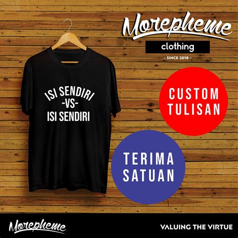 Jual Kaos Baju VS Everybody Kaos Custom Tulisan Kata Kata Satuan Baju