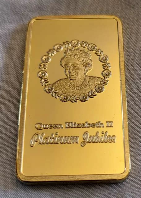 QUEEN ELIZABETH II Goldbarren Platin Jubiläum King Charles III Royal